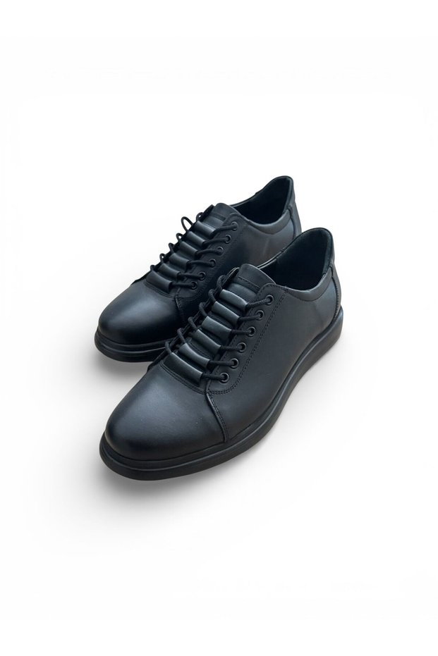 Genuine Leather Lace-Up Men's Casual Shoes