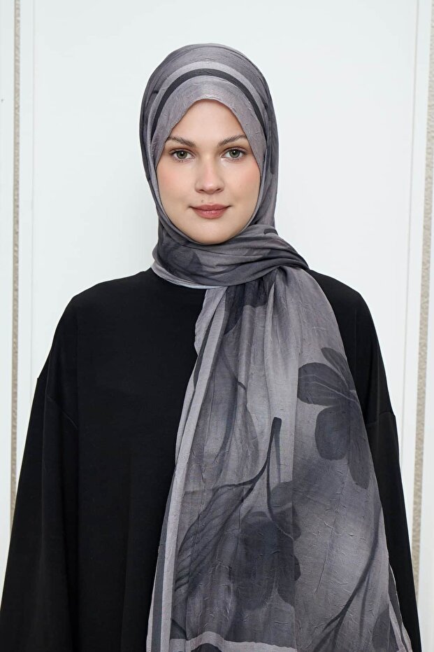 شال من الخيزران بنمط الزهور - 1