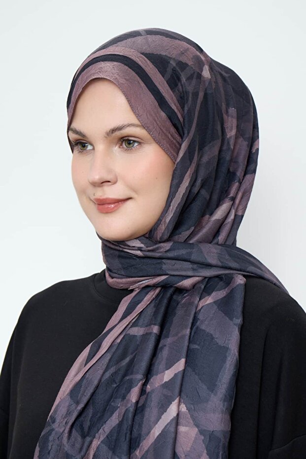 Line Pattern Bamboo Shawl - 3