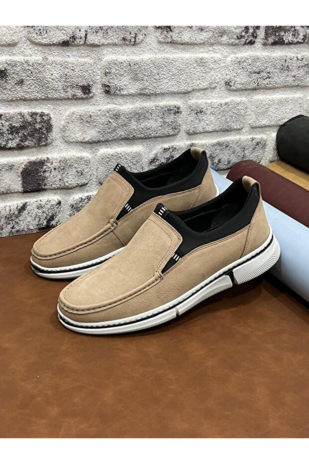 Genuine Nubuck Leather Large Size 45-46-47 Baykara Light Soft Men's Shoes