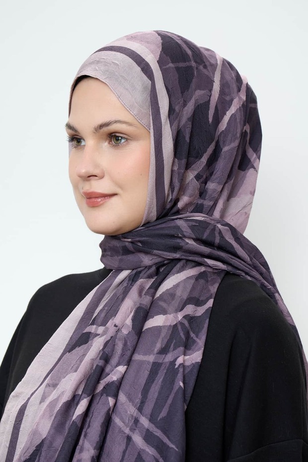 Line Pattern Bamboo Shawl - 3