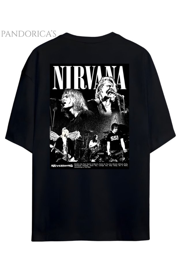 Pandorica's Nirvana Design Back Printed Unisex Cotton T-Shirt