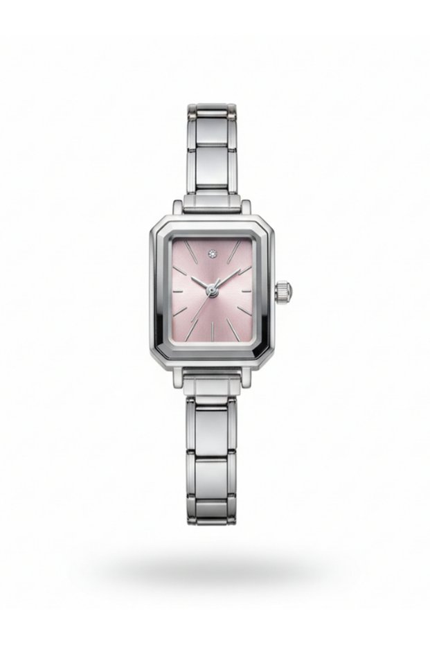 Bracelet Style Flexible Steel Cord Silver Color Minimal Women Wristwatch Model 3