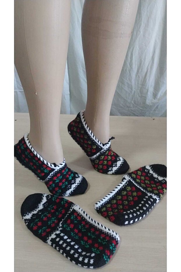 2 Pieces of Hand Knitted Five Needles/Handmade Booties/Dowry Booties/Knitting/Home Booties/Handmade