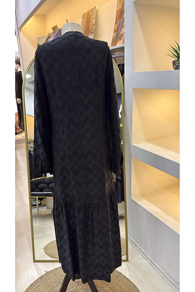 CUPRA İPEK ELBİSE 2026 SİYAH - 3