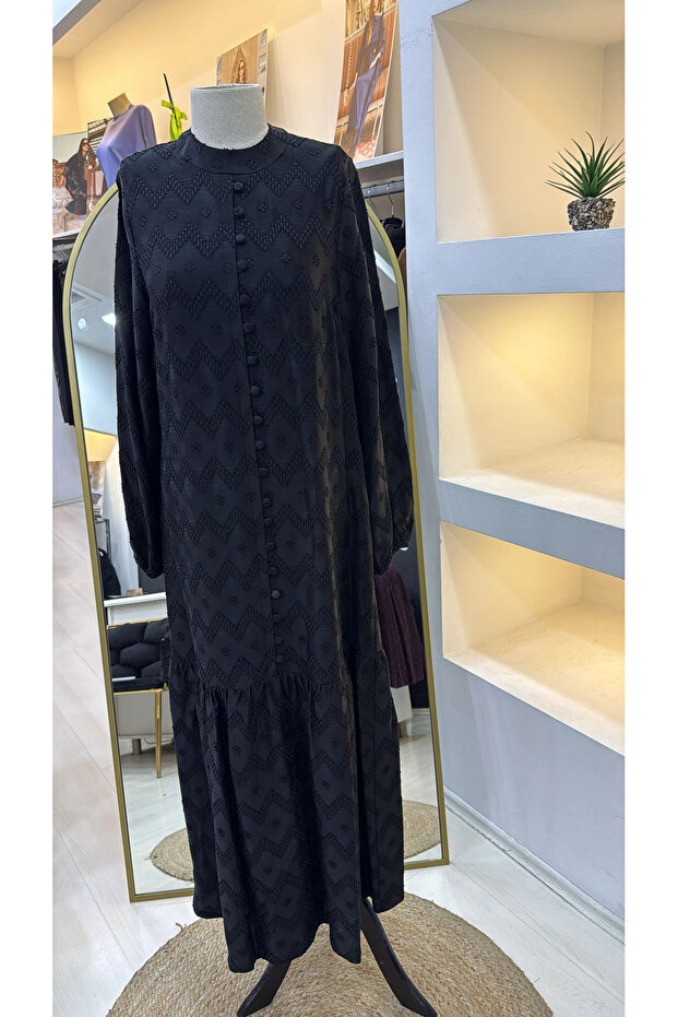 CUPRA İPEK ELBİSE 2026 SİYAH - 5