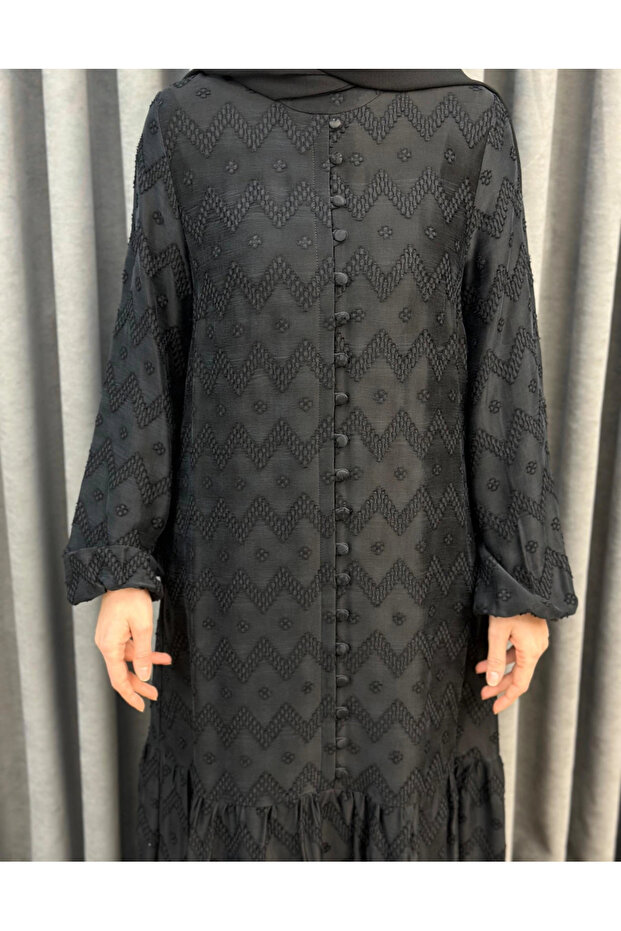 CUPRA İPEK ELBİSE 2026 SİYAH - 7