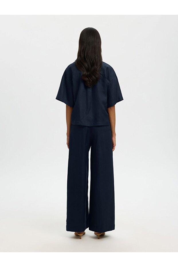 Bluse aus Leinengemisch Kurzarm - 3