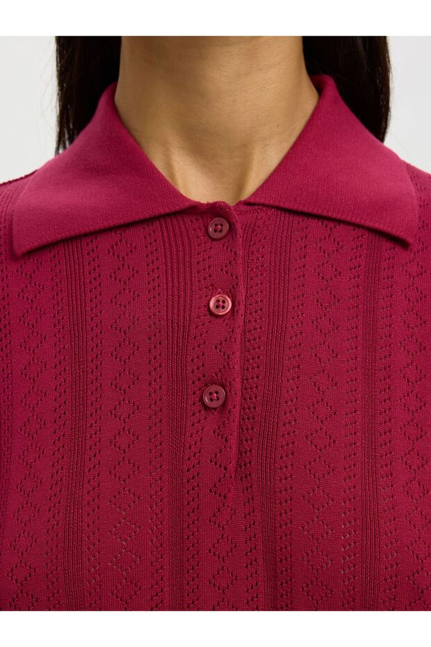 Polohemd aus Strick Baumwoll - 5