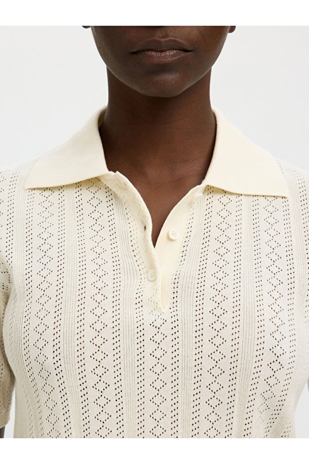 Polohemd aus Strick Baumwoll - 5