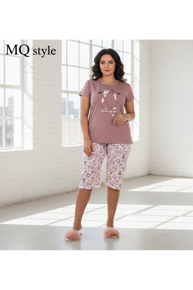 طقم البيجاما التركية (مجموعة )مقاسات كبيرة - 1