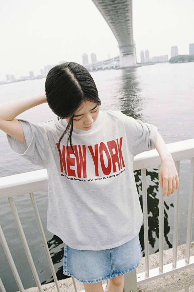 Printed Oversize Basic T-Shirt - 2