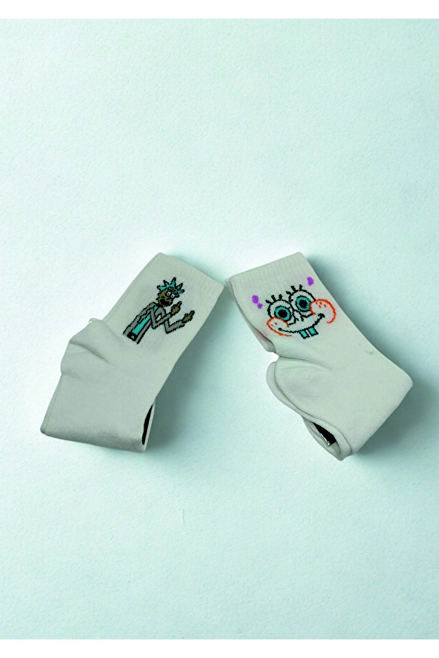عبوة من 2 جوارب مطبوعة بشخصيات كرتونية - 1