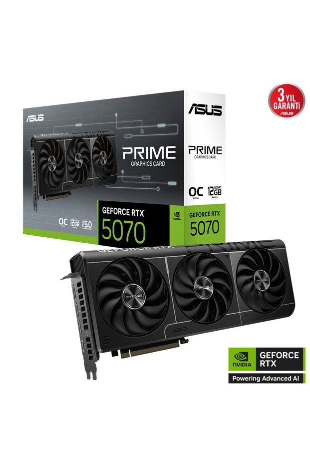 Prime-Rtx5070-O12G 12Gb Geforce Rtx5070 Gddr7 192Bit HDMI 3Xdp 16X Graphics Card
