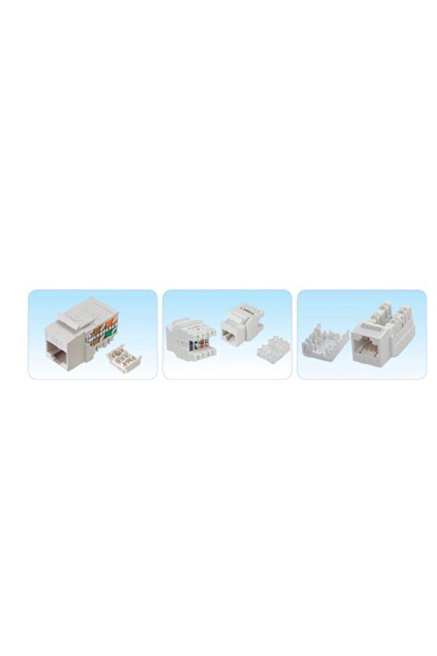 J6E-00873 كيستون جاك CAT6 UTP بزاوية 180 درجة