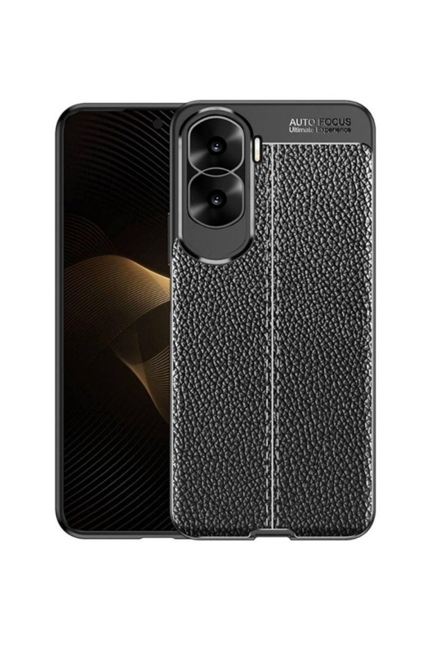 Honor 90 Lite Camera Protected Leather Look Stitch Pattern Protective Niss Cover