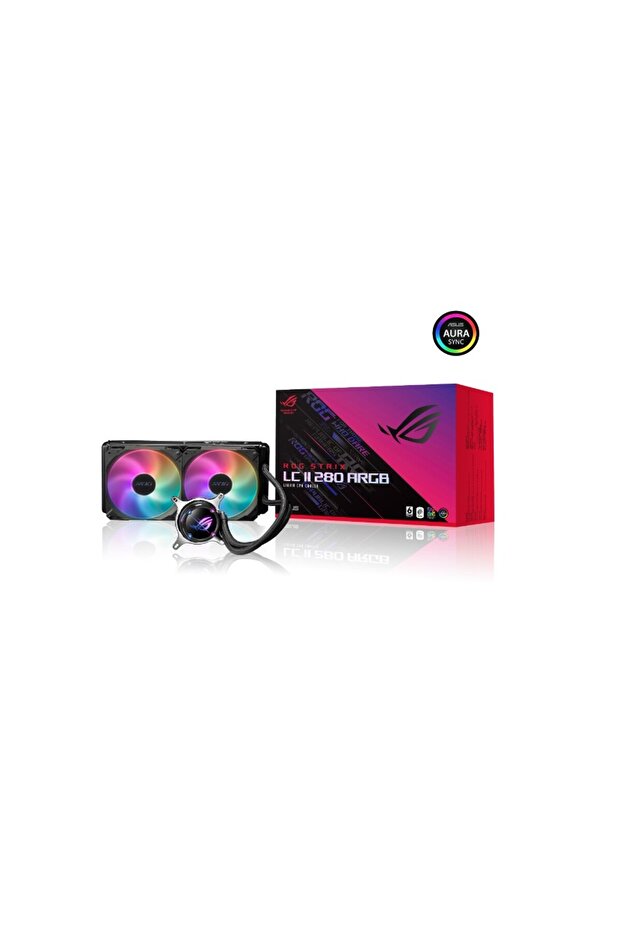 ROG STRIX LC II 280 ARGB V2 AURA SYNC مروحة RGB قابلة للتحكم مقاس 140 مم مزدوجة من ROG