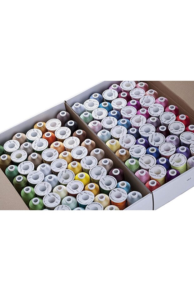Embroidered Thread Set 120 Spools - 1000 m, Multicolor - 4