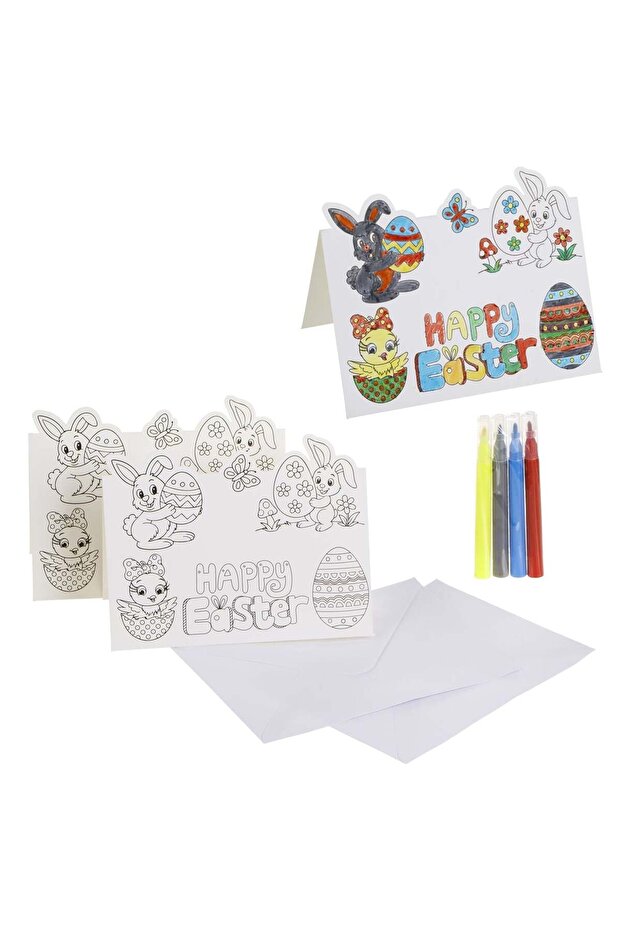 Creative Easter Greeting Cards Set - 8pcs - 1