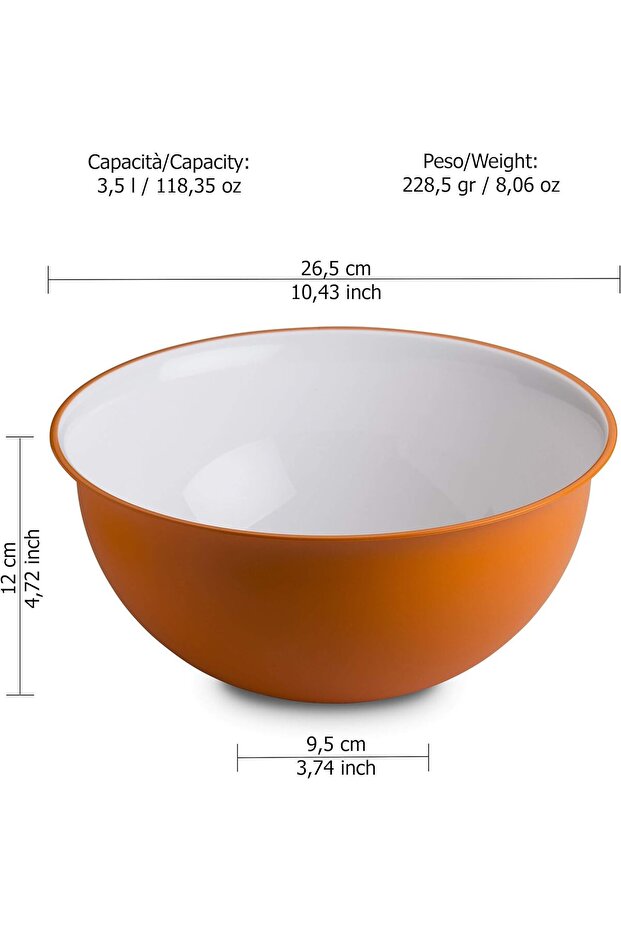 Sanaliving plastic tableware set - Orange - 2