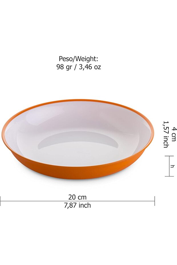 Sanaliving plastic tableware set - Orange - 6