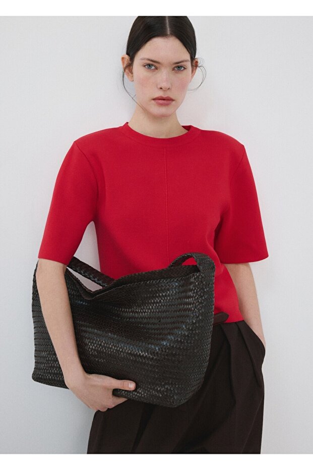 Kısa kollu triko tişört - 1