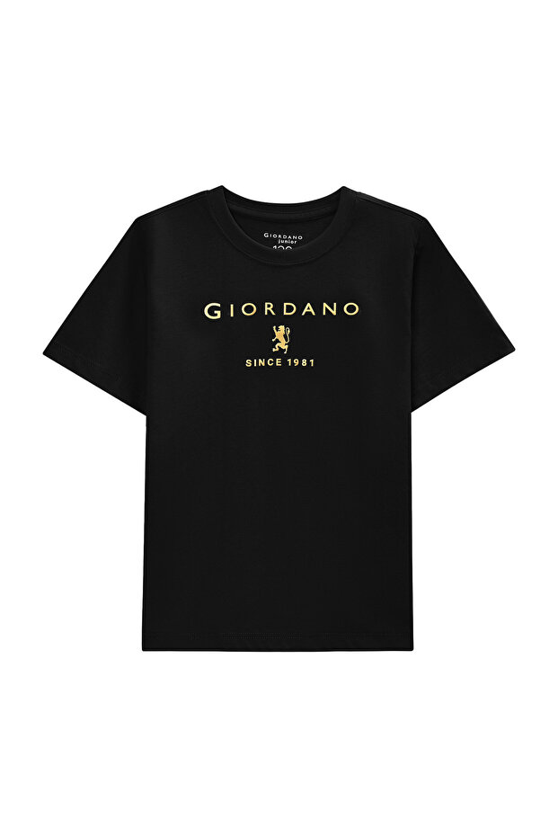 Kid's Regular Fit Cotton Crew Neck Printed Tee