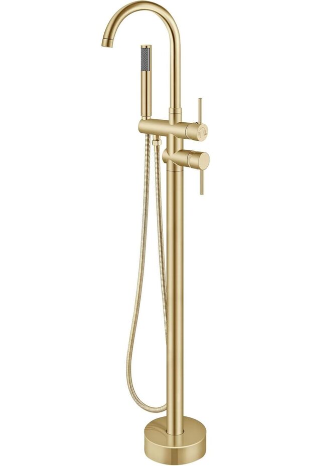 Floor Mount Bathtub Faucet Freestanding Bath Filler Standing High Flow Shower Faucets Shower