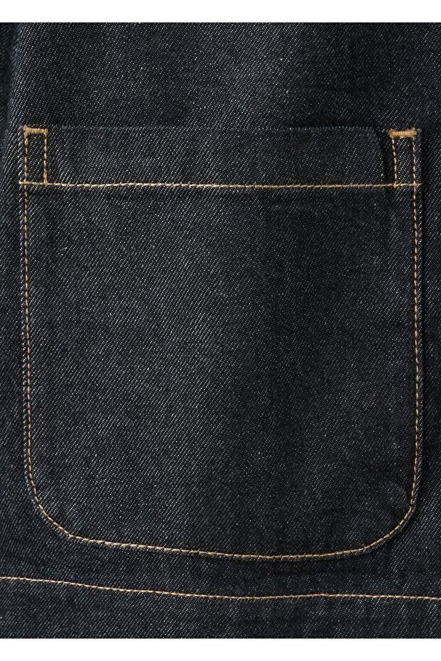 Cepli denim ceket - 5