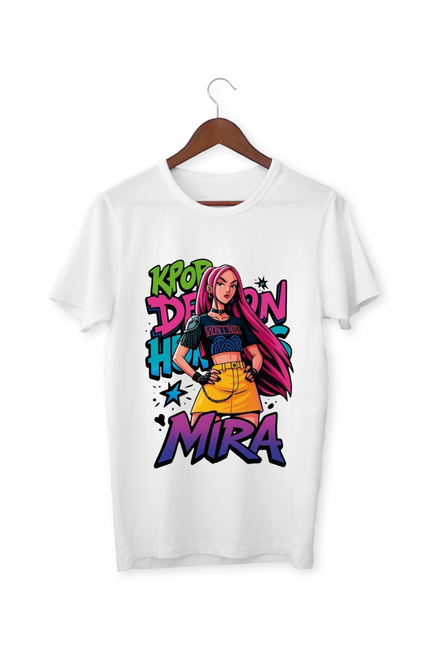 Huntrix Anime T-Shirt Mira Character Girl's White T-Shirt