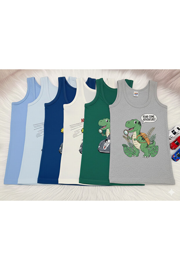 Boys' Printed T-Shirt Economic Pack of 6