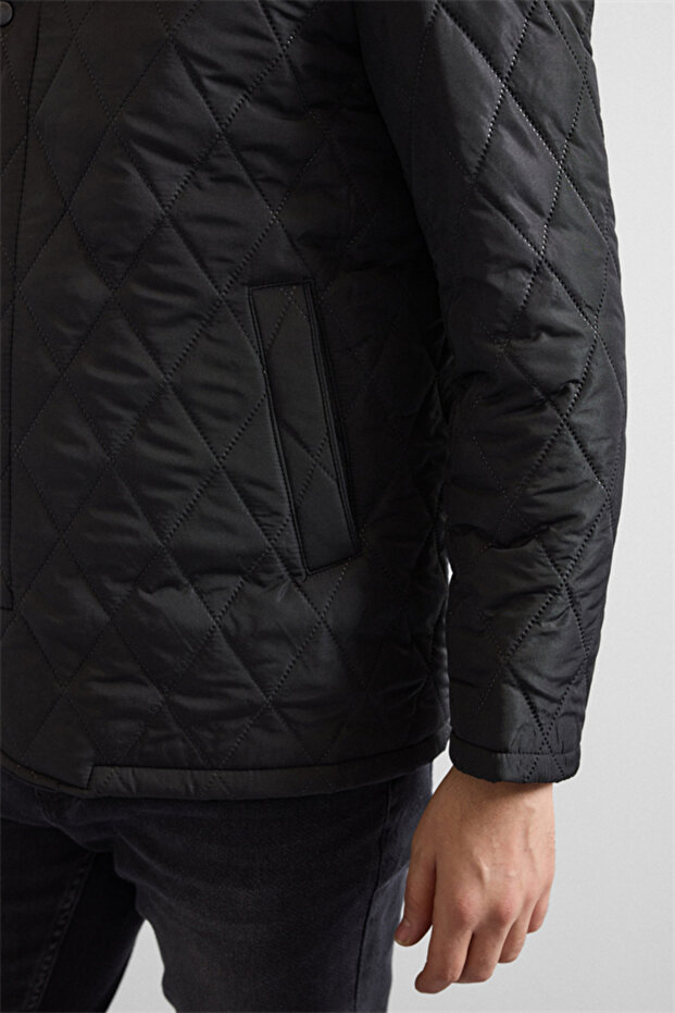 Siyah Regular Cepsiz Mont - 3