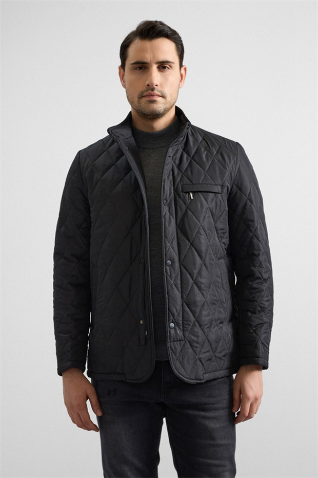 Siyah Regular Cepsiz Mont - 1