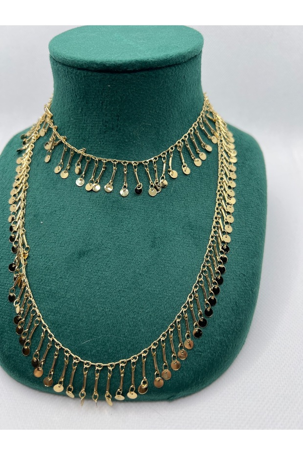 Pullu uzun kolye - 1