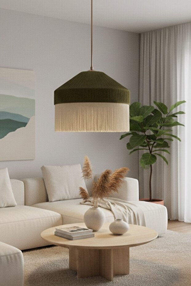 Bohem Avize, Rustik Avize, Jüt Avize, Doğal Avize, Hasır Örgü Avize, Bambu Avize, Tavan Aydınlatması - 8