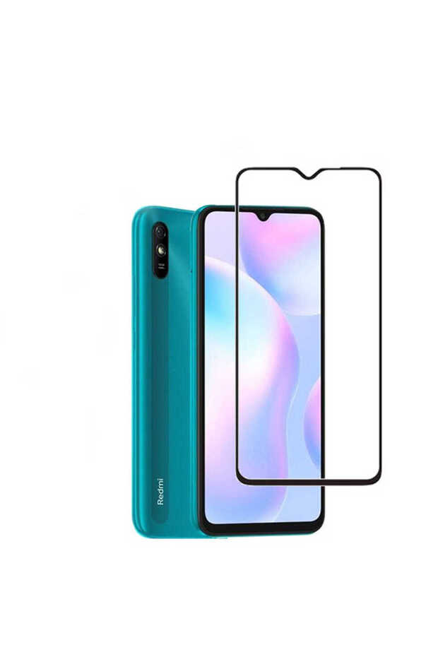 واقي شاشة Redmi 9A يغطي الشاشة بالكامل ومقاوم للكسر من الزجاج