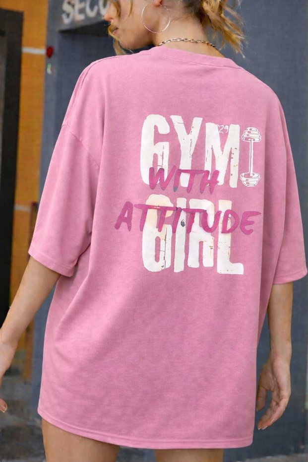 Gym Girl Printed Pink Unisex T-Shirt