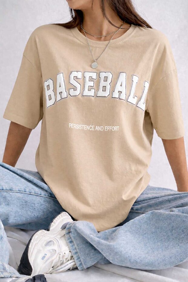 Baseball Beige Unisex T-Shirt