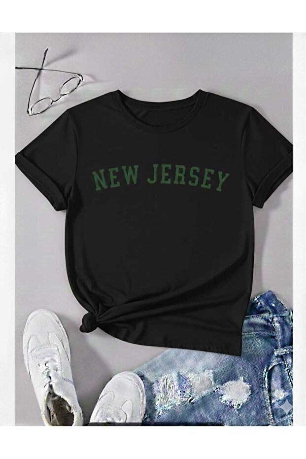 New Jersey Printed Black Unisex T-Shirt
