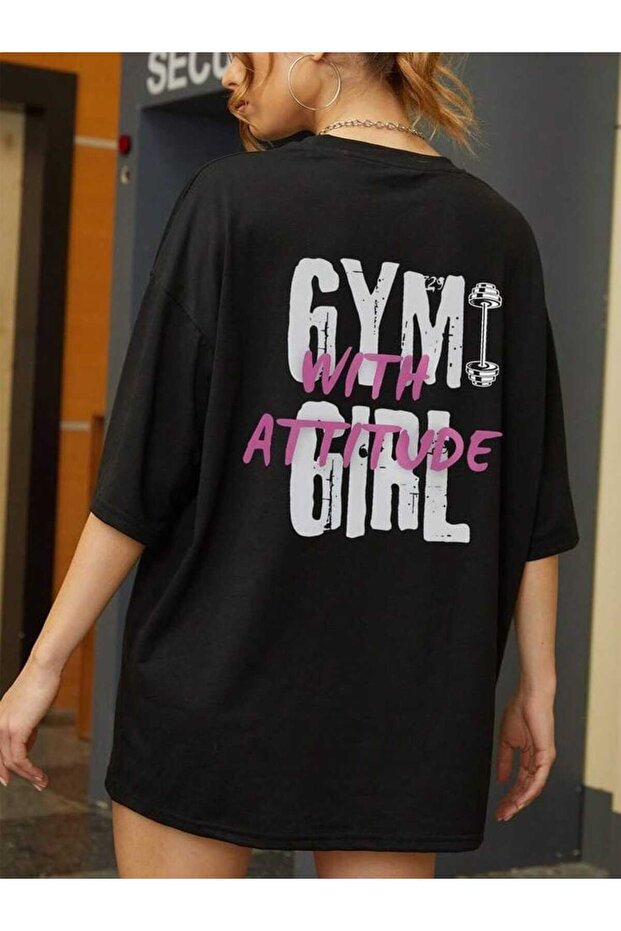 Gym Girl Printed Black Unisex T-Shirt