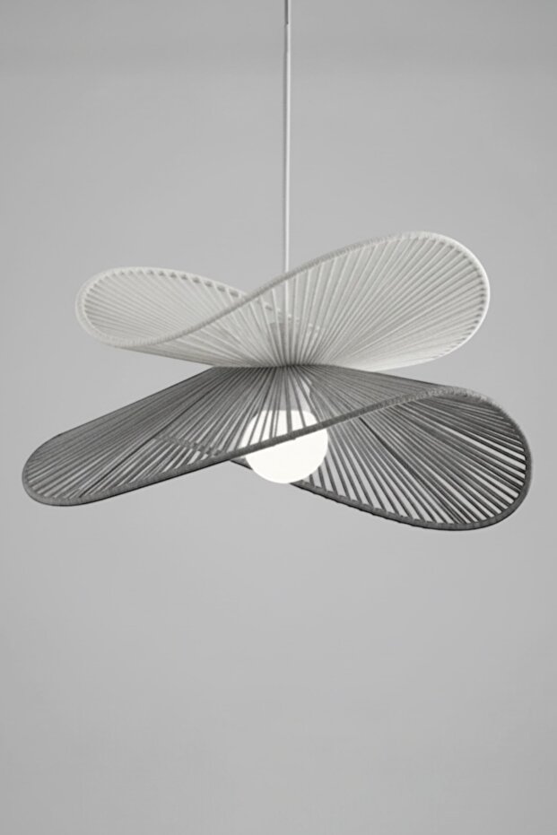 Hasır Sarkıt Avize 2 Şeritli avize / Bohem avize / Salon Modern Avize / GRİ AVİZE - 1