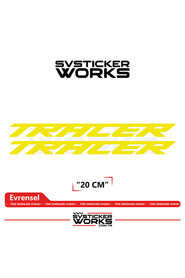 Yamaha Tracer 7 / 9 / Gt Compatible Text Sticker – High Quality Custom Cut Foil (Set of 2)