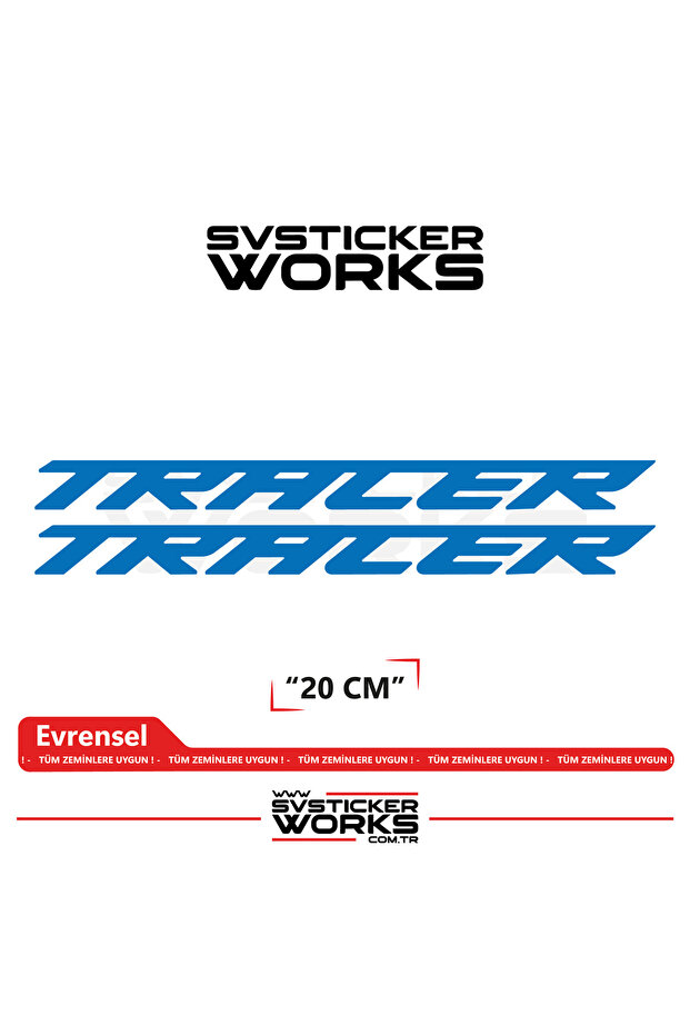 Yamaha Tracer 7 / 9 / Gt Compatible Text Sticker – High Quality Custom Cut Foil (Set of 2)