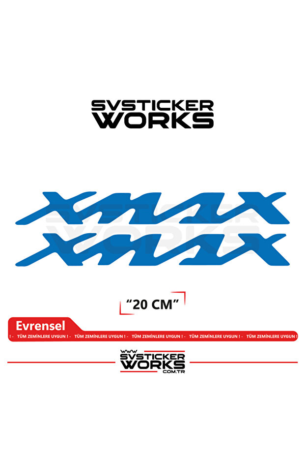 Yamaha Xmax Compatible Text Sticker – High Quality Custom Cut Foil (Set of 2)