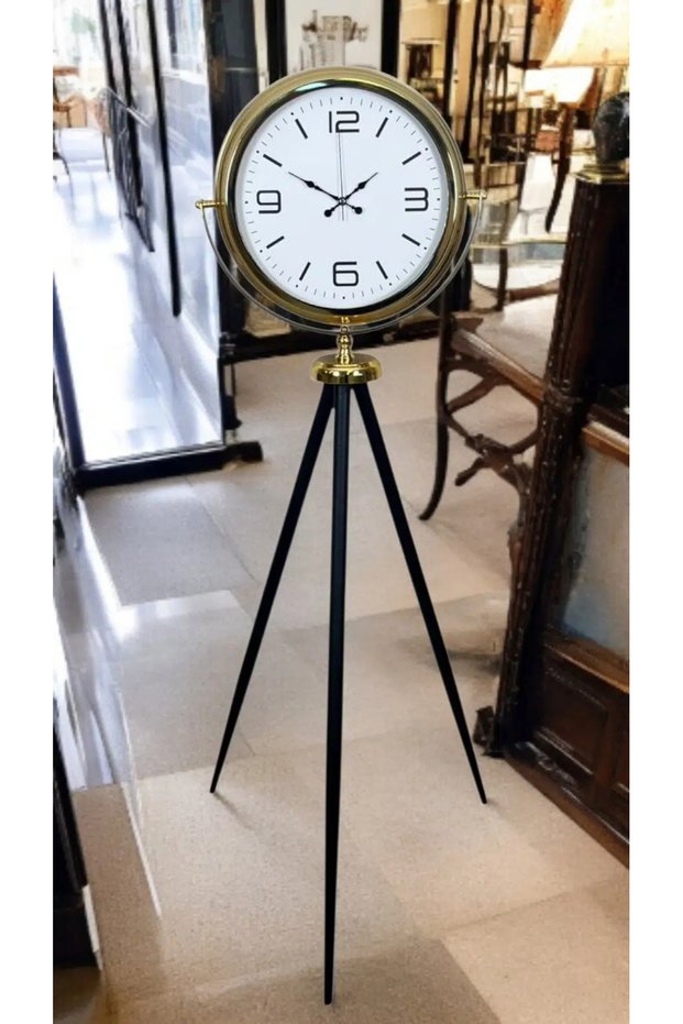 Elegance Gold Tripod Stand Clock