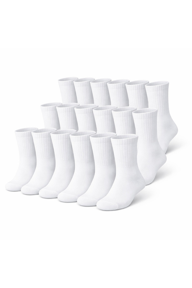 18 Pairs of Tennis Socks Set Cotton Comfortable Unisex