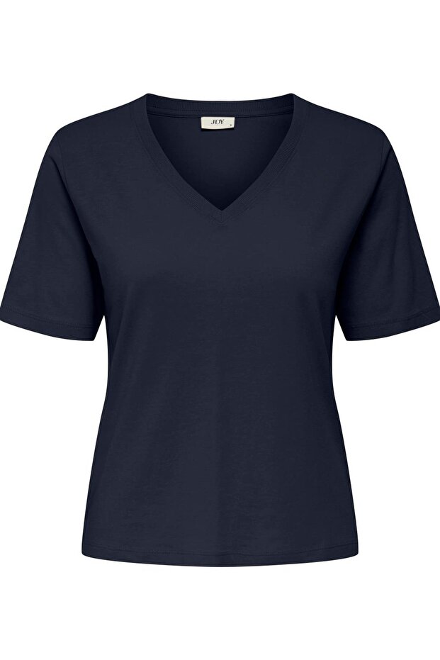 Jdy Jdyrex Women's V-Neck Blouse Short Sleeve Casual