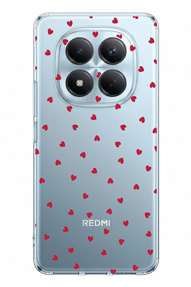 حافظة سيليكون مطبوعة بتصميم قلوب حمراء متوافقة مع هاتف Redmi Note 15 PRO PLUS - 1