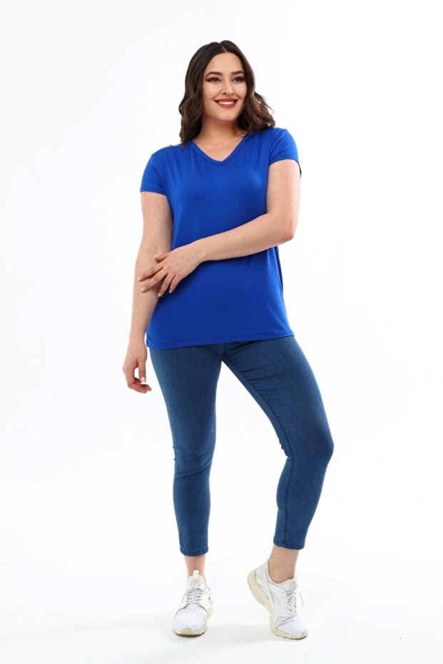 Basic V-Neck Blouse - 2