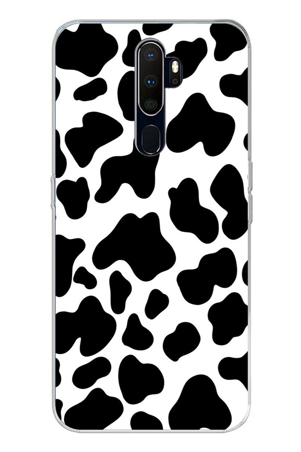 حافظة سيليكون مطبوعة بتصميم نمط البقرة متوافقة مع هاتف اوبو A5/A9 2020 - 1